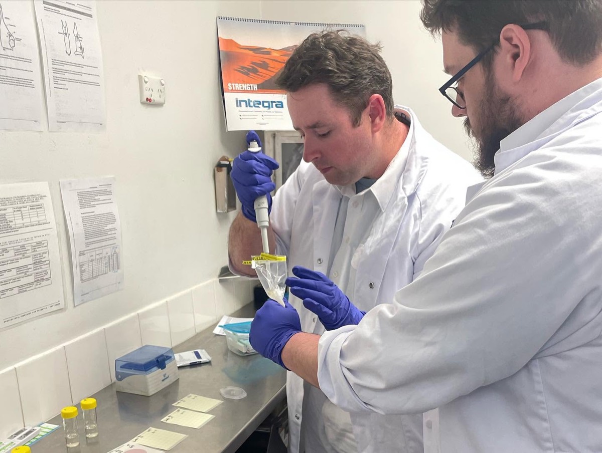 Technician pipetting a sample in a laboratory — Certificate IV in Laboratory Techniques